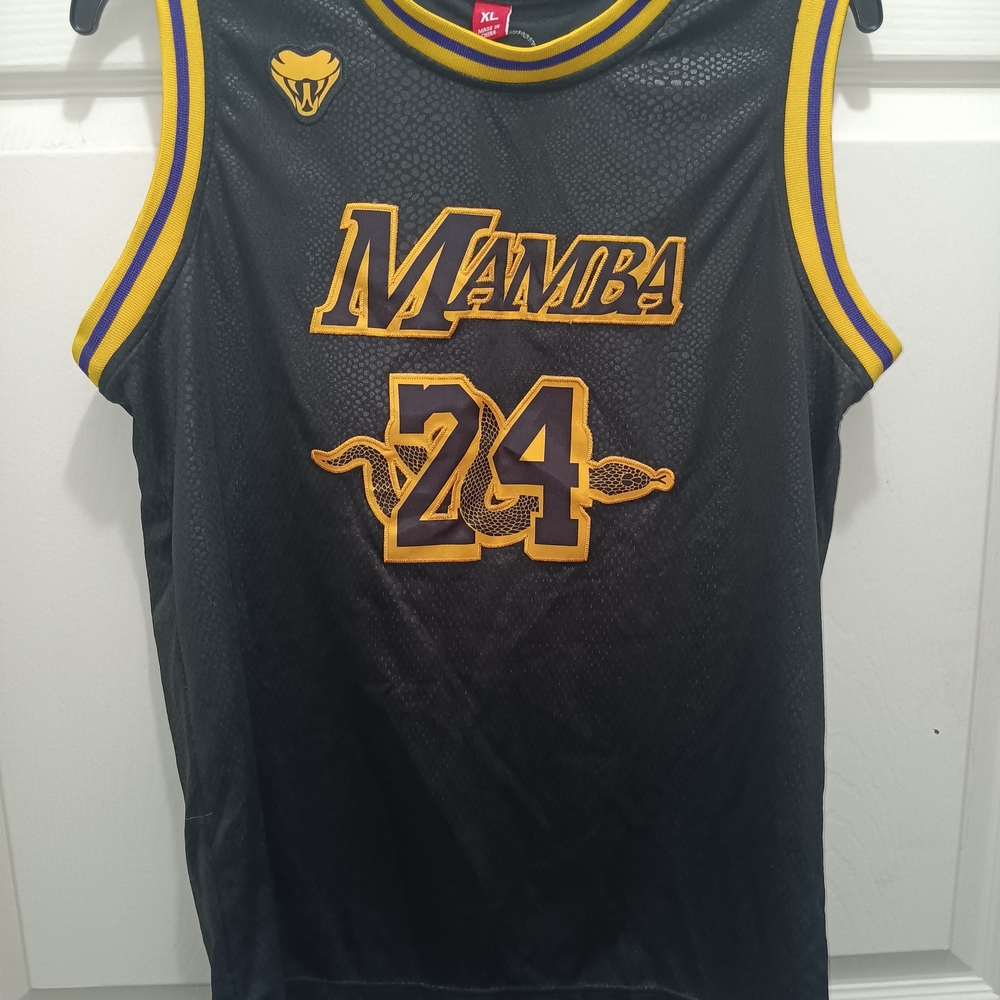 Black and Gold Mamba Basketball Jersey